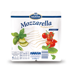 Goldsteig Mozzarella Scheiben 2x250g