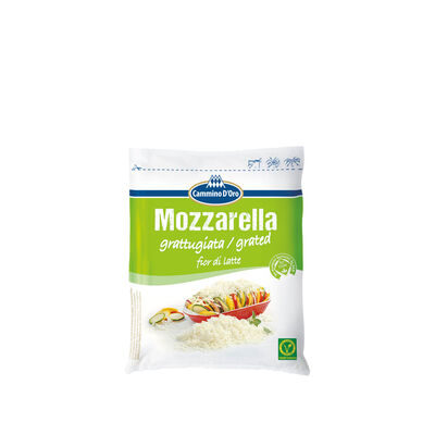 Mozzarella Grated made by GOLDSTEIG shown packaged