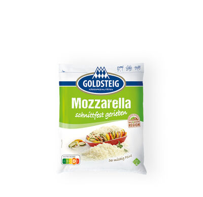 Mozzarella gerieben von GOLDSTEIG in Verpackung 
