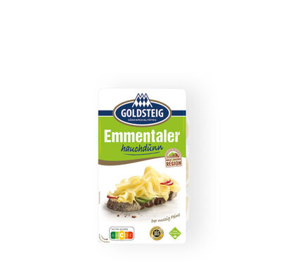 Emmentaler hauchdünn von GOLDSTEIG in Verpackung 