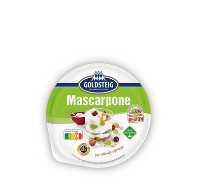 Mascarpone - GOLDSTEIG Käsespezialitäten Mascarpone von GOLDSTEIG in Verpackung