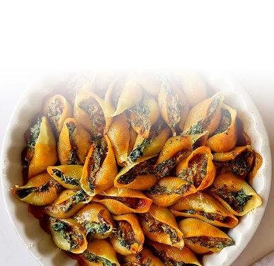 Rezept | Conchiglioni mit Ricotta-Spinat-Füllung