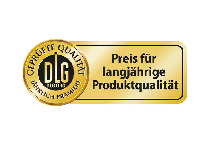Qualität und Auszeichnungen: Siegel DLG Preis für langjährige Produktqualität