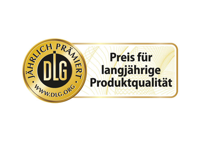 Qualität und Auszeichnungen: Siegel DLG Preis für langjährige Produktqualität