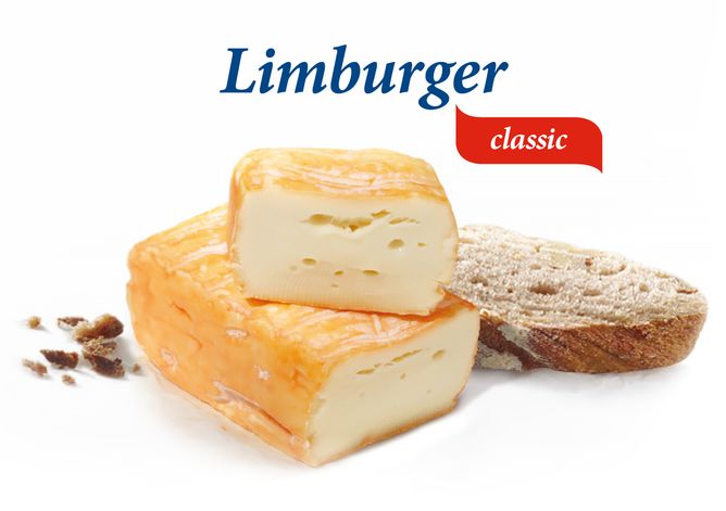 Limburger classic - GOLDSTEIG Käsespezialitäten Limburger classic von GOLDSTEIG mit Brot