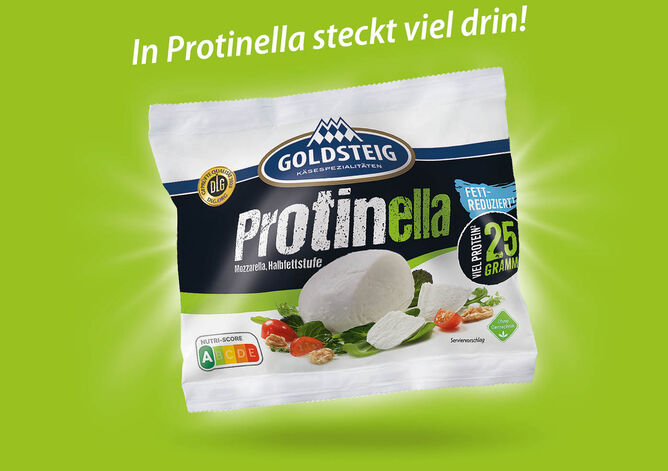 Verpackung Protein Käse Protinella High Protein Mozzarella