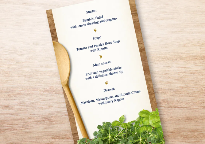 GOLDSTEIG Favourite Dishes Menu
