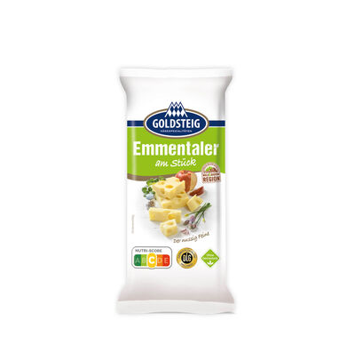 Emmentaler Stück von GOLDSTEIG in Verpackung 