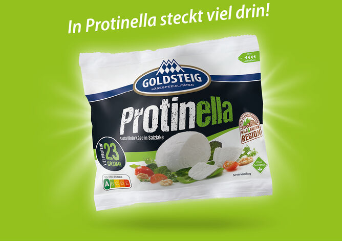 Verpackung Protein Käse Protinella
