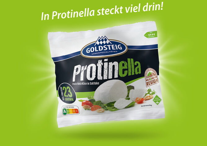 Verpackung Protein Käse Protinella High Protein Mozzarella