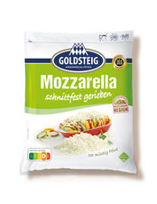 Mozzarella gerieben - GOLDSTEIG Käsespezialitäten Mozzarella gerieben von GOLDSTEIG Produktbild