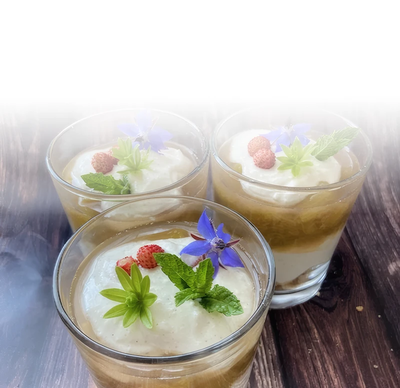 Rezept | Ricotta Dessert Glass mit Rhabarber