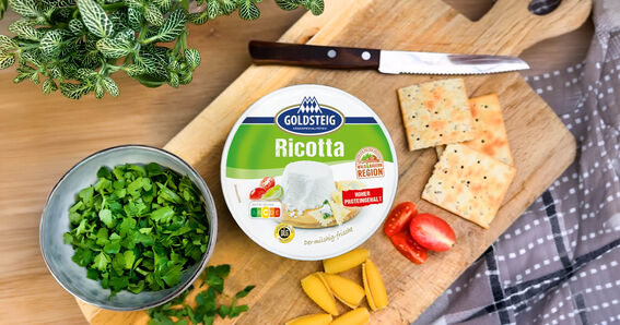 GOLDSTEIG Ricotta – Auf Tisch