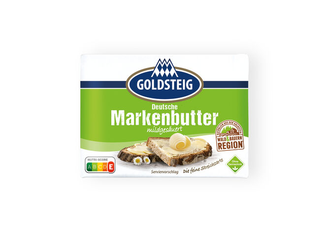 Markenbutter von GOLDSTEIG in Verpackung