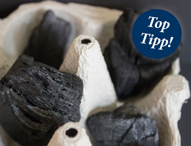 Toptipp: Eierschachteln macken richtig Feuer - GOLDSTEIG Käsespezialitäten TOPTIPP: Eierschachtel mit Grillkohle die richtig Feuer macht