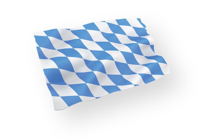 Fahne mit bayerischem Rautenmuster weiß-blau 