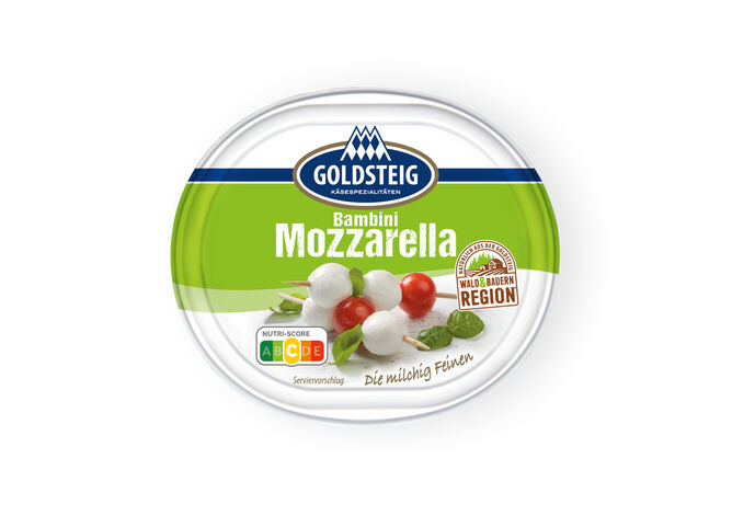 Bambini Mozzarella classic von GOLDSTEIG in 125g Verpackung 
