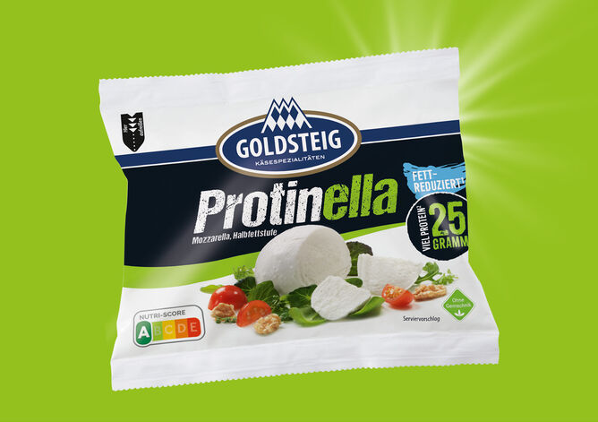 Verpackung Protein Käse Protinella High Protein Mozzarella