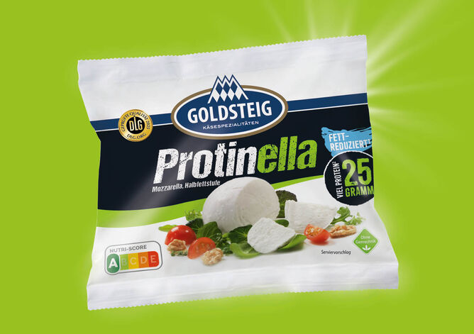 Verpackung Protein Käse Protinella High Protein Mozzarella