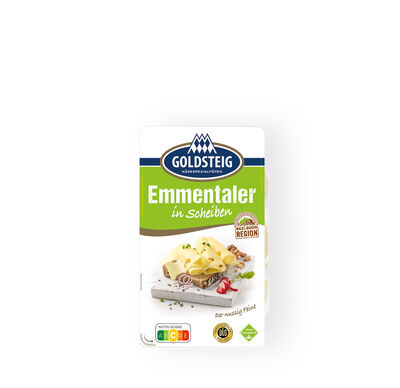 Emmetaler Scheiben von GOLDSTEIG in Verpackung 