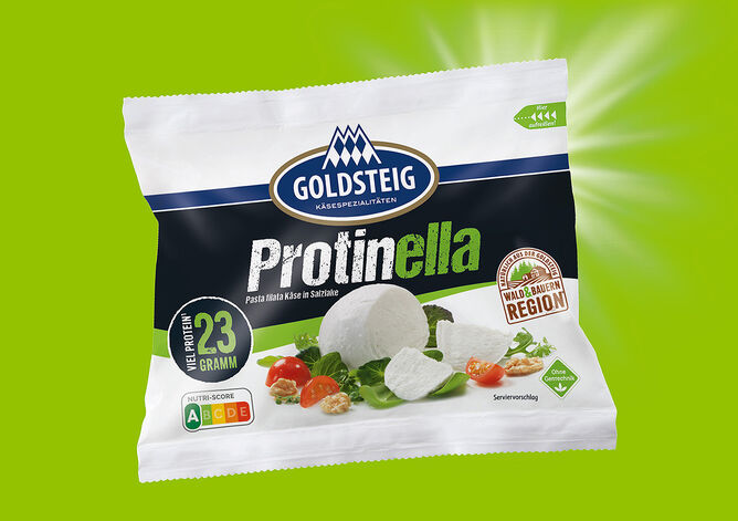 Verpackung Protein Käse Protinella High Protein Mozzarella