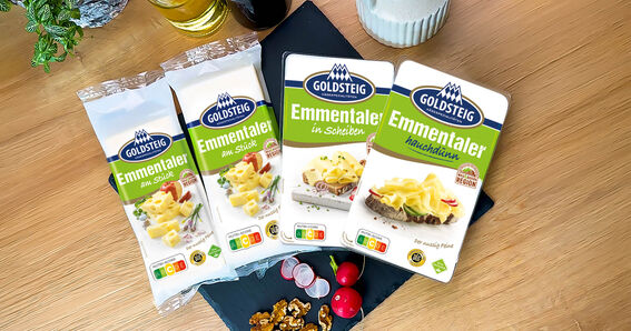 GOLDSTEIG Emmentaler Sortiment – Am Stück, In Scheiben & Hauchdünn