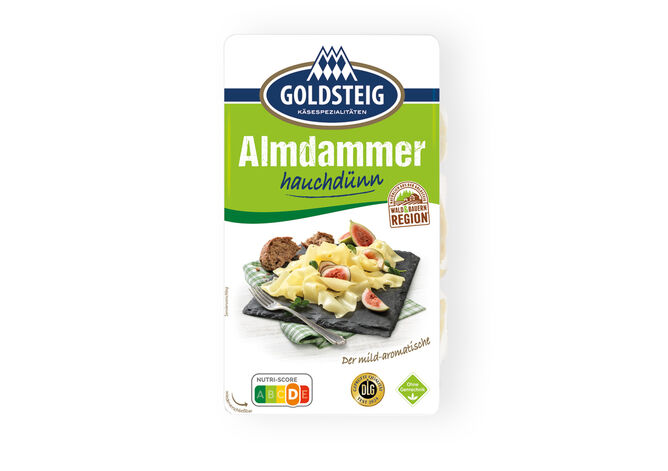 Almdammer Scheiben hauchdünn von GOLDSTEIG in Verpackung